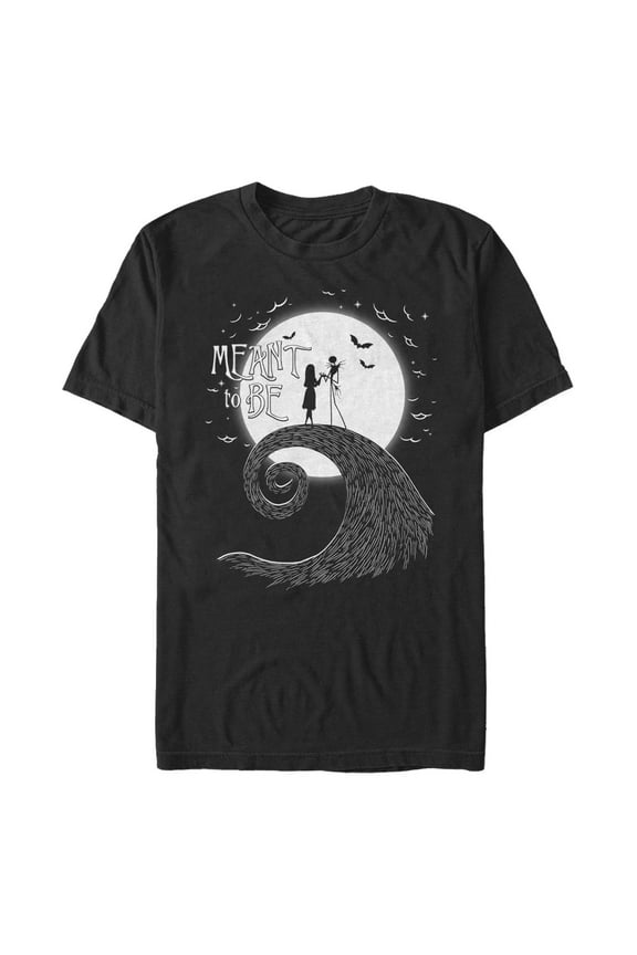 Men's The Nightmare Before Christmas Jack and Sally Meant to Be Graphic Tee Black Medium