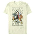 thumbnail image 1 of Men's The Nightmare Before Christmas Jack and Sally The Lovers Tattoo  Graphic Tee Beige Medium, 1 of 4
