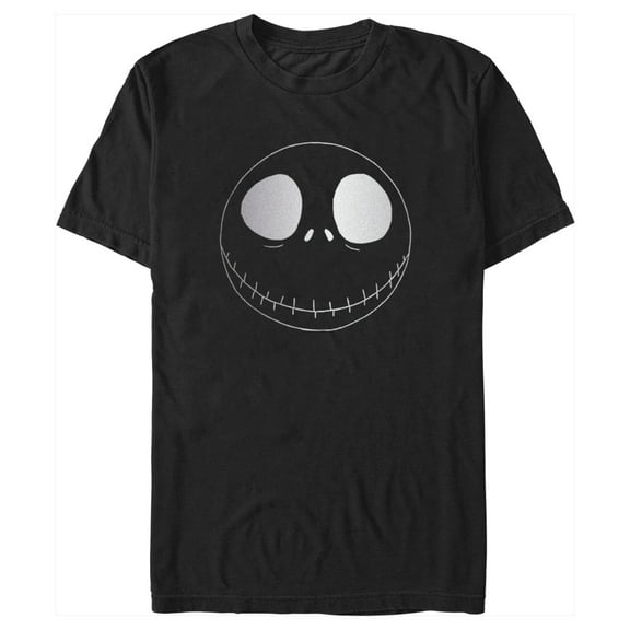 Men's The Nightmare Before Christmas Minimalist Jack Face Graphic Tee Black 3X Large