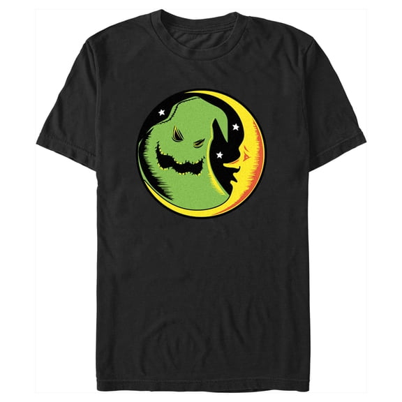 Men's The Nightmare Before Christmas Oogie Boogie Crescent Moon Graphic Tee Black Large