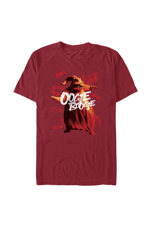 Men's The Nightmare Before Christmas Oogie Boogie Dancing Portrait Graphic Tee Cardinal Small