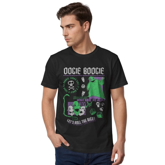 Men's The Nightmare Before Christmas Oogie Boogie Distressed Graphic Tee Black X Large