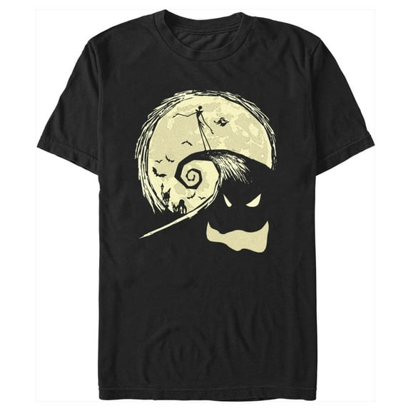 Men's The Nightmare Before Christmas Oogie Boogie Mountain Scene Graphic Tee Black X Large