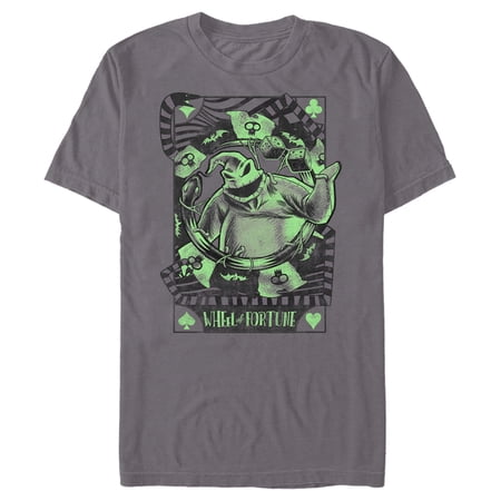 Men's The Nightmare Before Christmas Oogie Boogie Wheel of Fortune Graphic Tee Charcoal X Large
