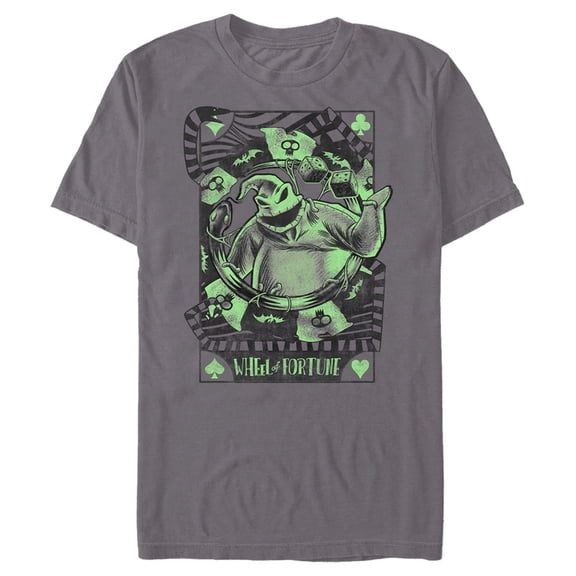 Men's The Nightmare Before Christmas Oogie Boogie Wheel of Fortune Graphic Tee Charcoal X Large