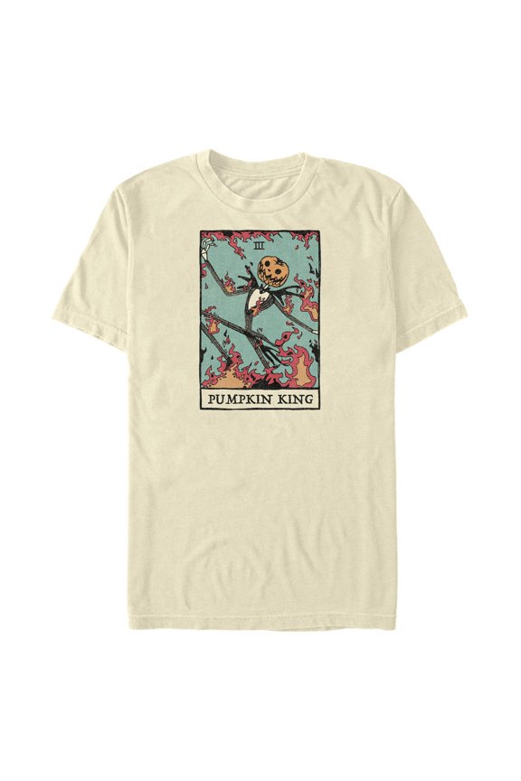 Men's The Nightmare Before Christmas Pumpkin King Card Graphic T-Shirt