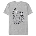 thumbnail image 1 of Men's The Nightmare Before Christmas Spiral Jack Graphic Tee Athletic Heather 3X Large, 1 of 5