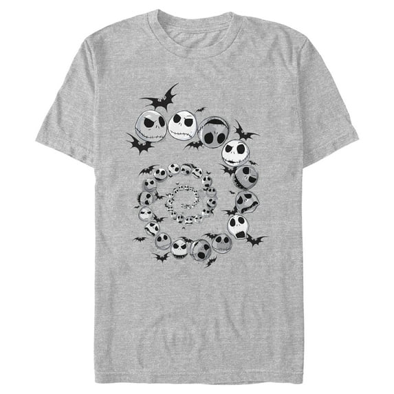 Men's The Nightmare Before Christmas Spiral Jack Graphic Tee Athletic Heather 3X Large