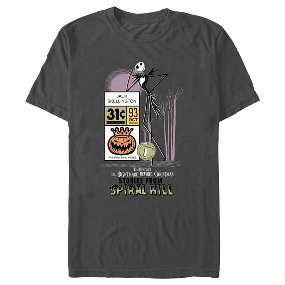 Men's The Nightmare Before Christmas Stories From Spiral Hill Number One Novel  Graphic T-Shirt