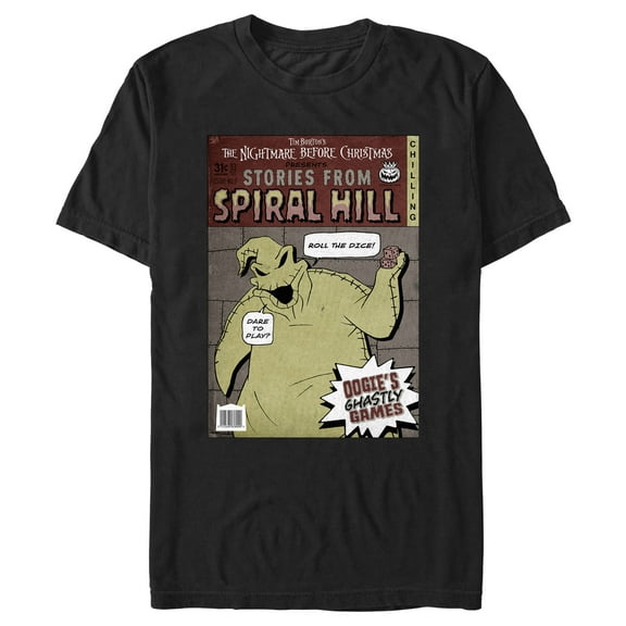 Men's The Nightmare Before Christmas Stories from Spiral Hill Oogie Boogie Comic Book  Graphic T-Shirt