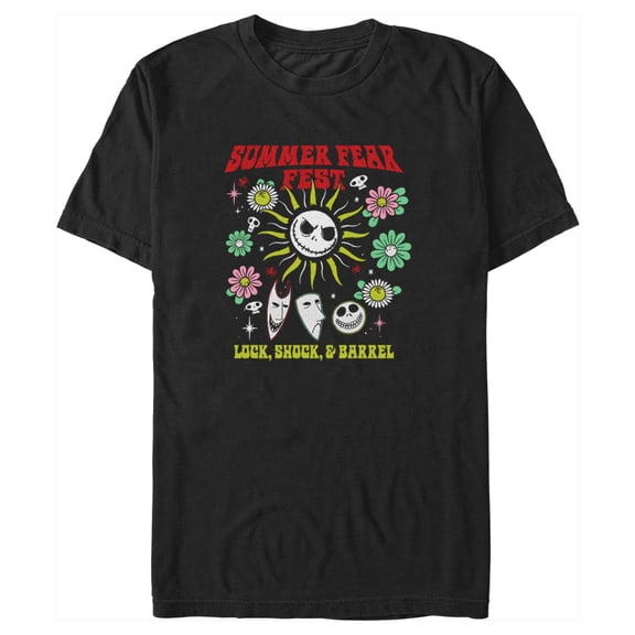 Men's The Nightmare Before Christmas Summer Fear Fest Graphic Tee Black Large