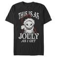 thumbnail image 1 of Men's The Nightmare Before Christmas This Is As Jolly as I Get  Graphic Tee Black 2X Large, 1 of 5