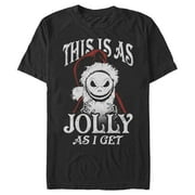 Men's The Nightmare Before Christmas This Is As Jolly as I Get Graphic Tee Black 2X Large