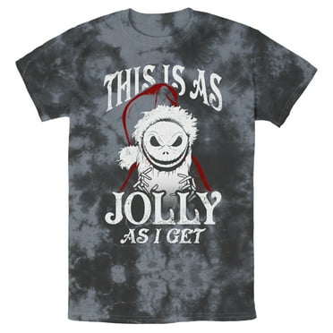 Men's The Nightmare Before Christmas This Is As Jolly as I Get  Graphic Tee Black/Charcoal Large