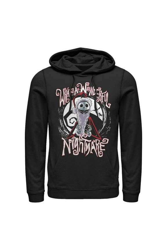 Men's The Nightmare Before Christmas What A Wonderful Santa Jack  Pull Over Hoodie