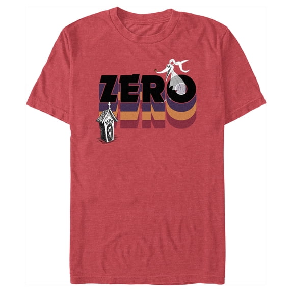 Men's The Nightmare Before Christmas Zero Retro Graphic Tee Red Heather 2X Large
