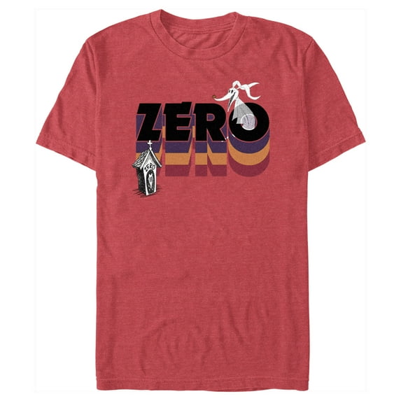 Men's The Nightmare Before Christmas Zero Retro Graphic Tee Red Heather 3X Large