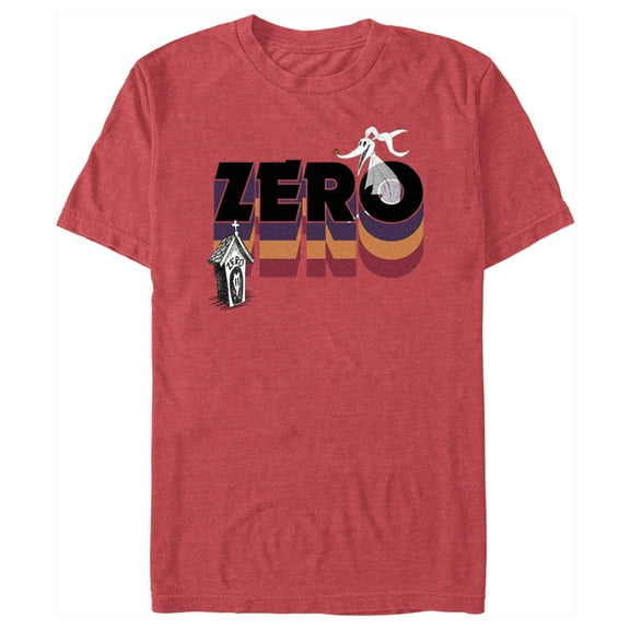 Men's The Nightmare Before Christmas Zero Retro Graphic Tee Red Heather Large