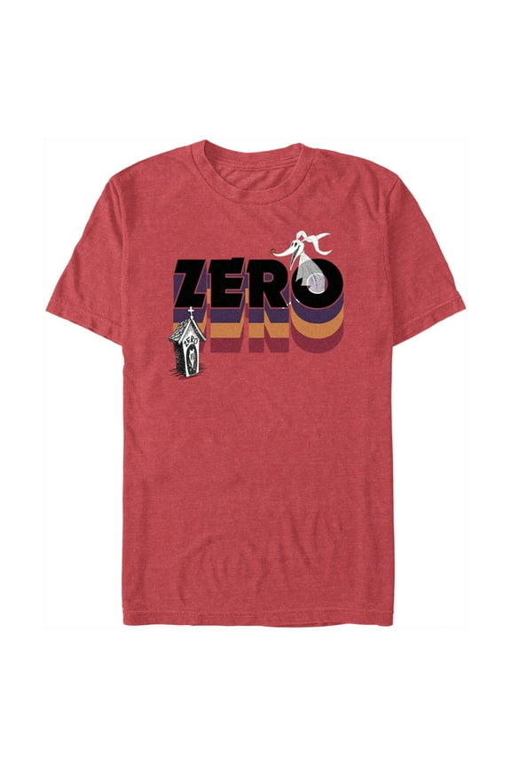 Men's The Nightmare Before Christmas Zero Retro Graphic Tee Red Heather Large