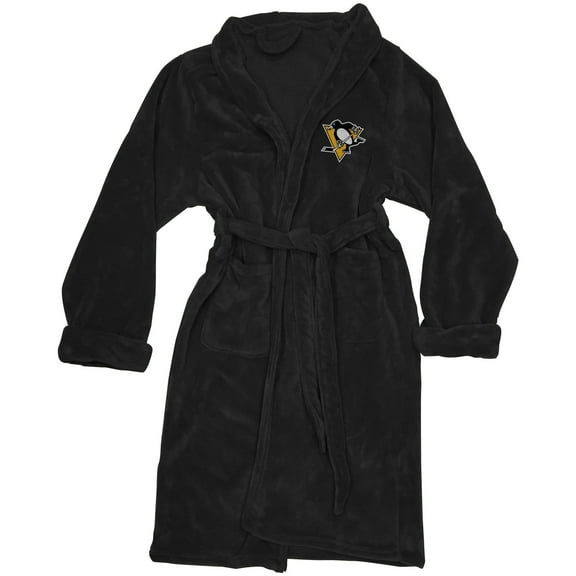 Men's The Northwest Company Black Pittsburgh Penguins Silk Touch Bath Robe