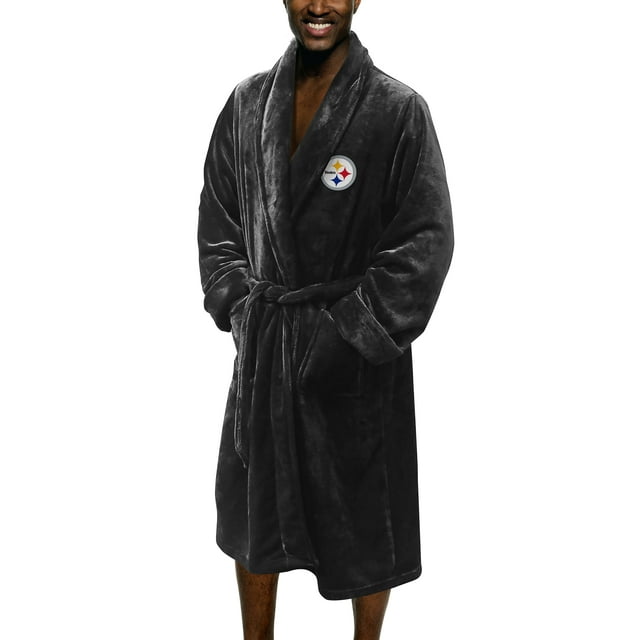 Men's The Northwest Company Black Pittsburgh Steelers Silk Touch Robe