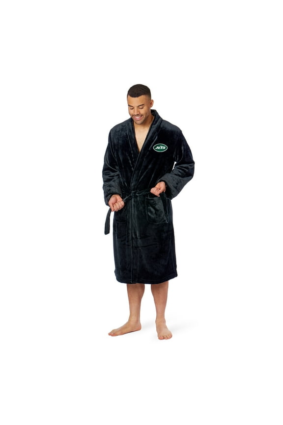 Men's The Northwest Group Black New York Jets Silk Touch Robe
