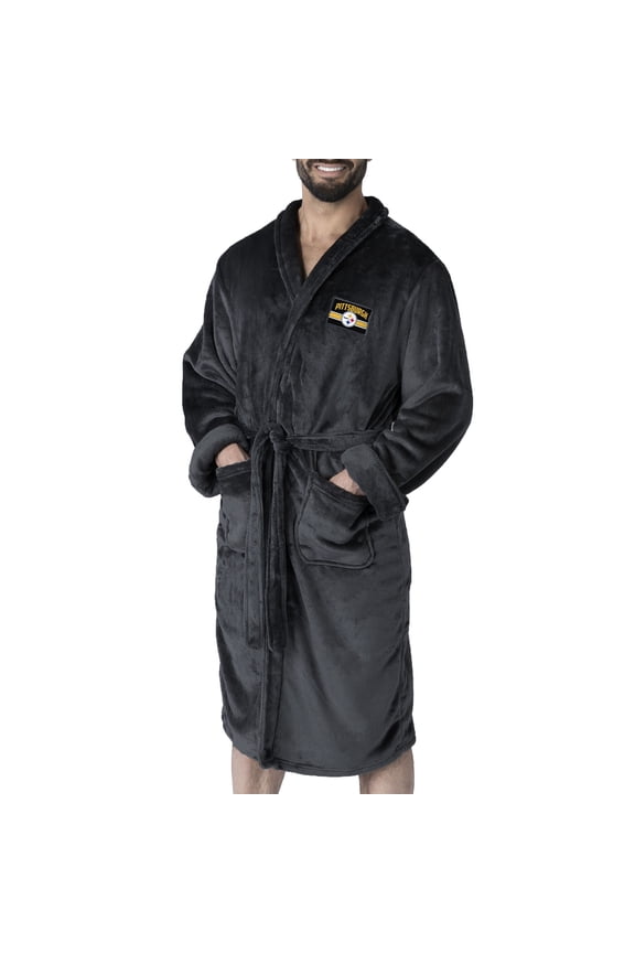 Men's The Northwest Group Black Pittsburgh Steelers Bathrobe