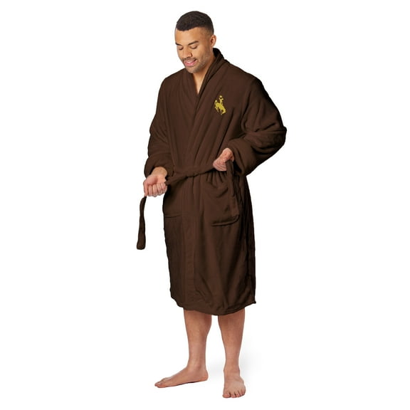 Men's The Northwest Group Brown Wyoming Cowboys Silk Touch Bathrobe