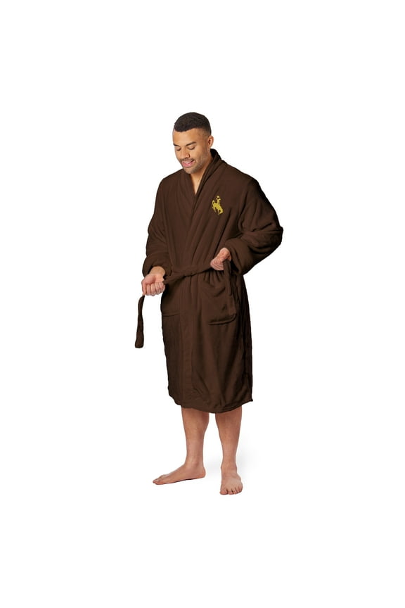 Men's The Northwest Group Brown Wyoming Cowboys Silk Touch Bathrobe