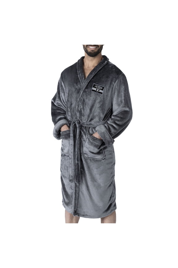 Men's The Northwest Group Charcoal Las Vegas Raiders Bathrobe