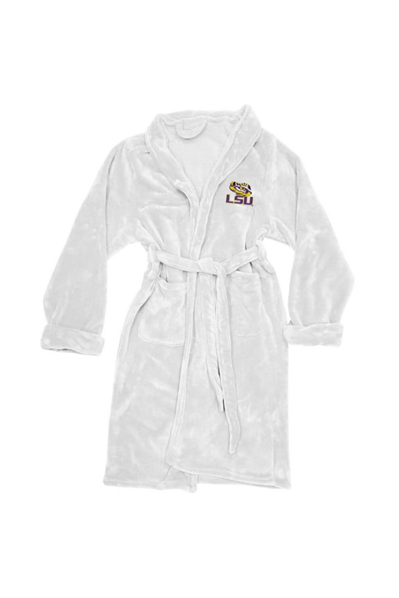 Men's The Northwest Group White LSU Tigers Silk Touch Bath Robe