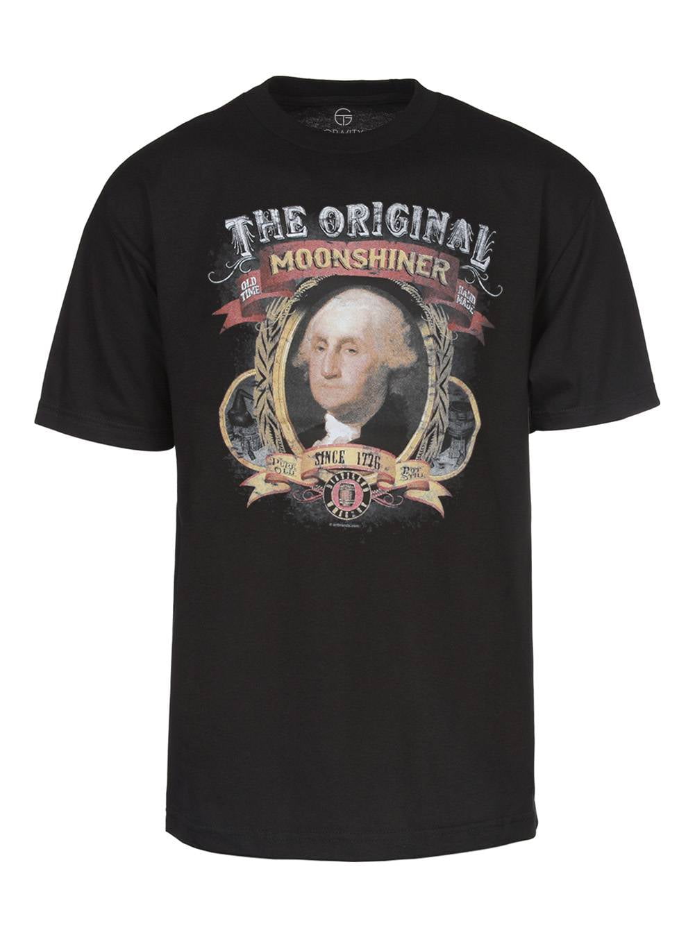 T-shirt Homme The Original Moonshiner Washington Noir - Coton, Neuf Avec étiquette
