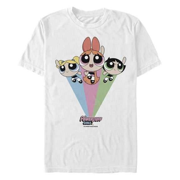 Men's The Powerpuff Girls Rainbow Flight  Graphic T-Shirt