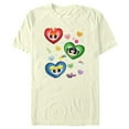 thumbnail image 1 of Men's The Powerpuff Girls Valentine's Day Conversation Hearts Graphic Tee Beige 2X Large, 1 of 4