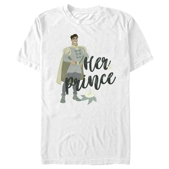 Men's The Princess and the Frog Her Prince Distressed  Graphic T-Shirt