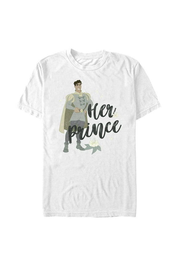 Men's The Princess and the Frog Her Prince Distressed  Graphic T-Shirt