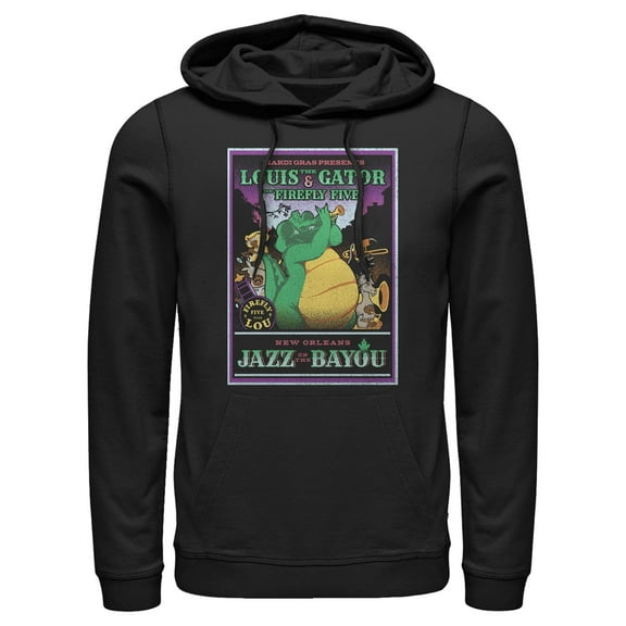 Men's The Princess and the Frog Louis Jazz on the Bayou Poster  Pull Over Hoodie