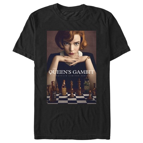 Men's The Queen's Gambit Beth Harmon Poster Graphic Tee Black 3X Large