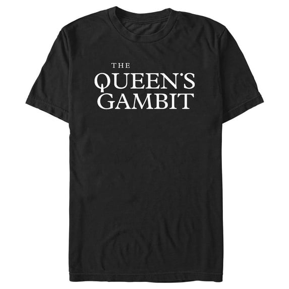 Men's The Queen's Gambit Black Logo Graphic Tee Black 2X Large
