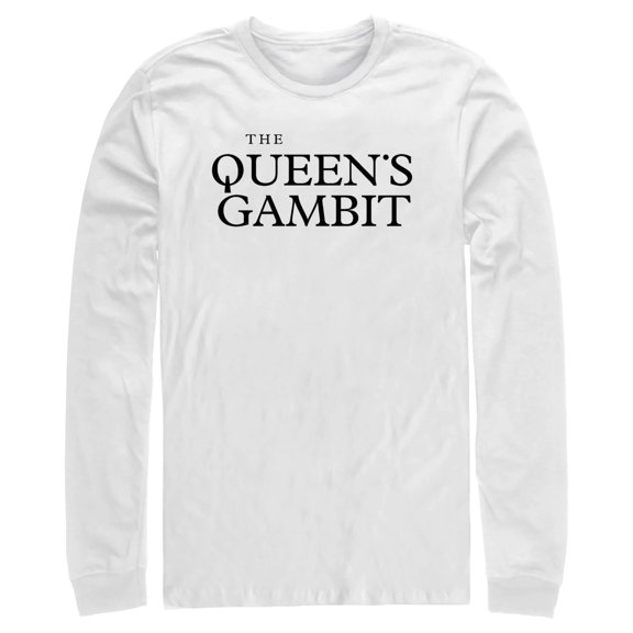 Men's The Queen's Gambit White Logo Long Sleeve Shirt White Medium