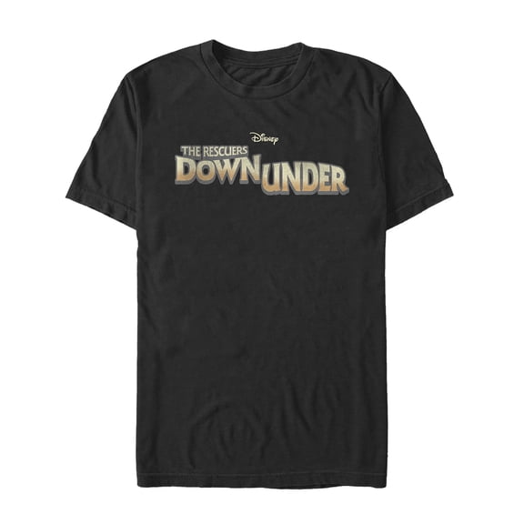 Men's The Rescuers Down Under Logo  Graphic Tee Black Large