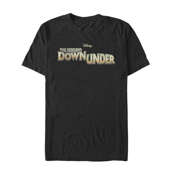 Men's The Rescuers Down Under Logo Graphic Tee Black Medium