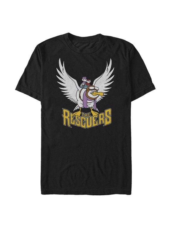 Men's The Rescuers Down Under Wilbur Flight Graphic Tee Black 2X Large