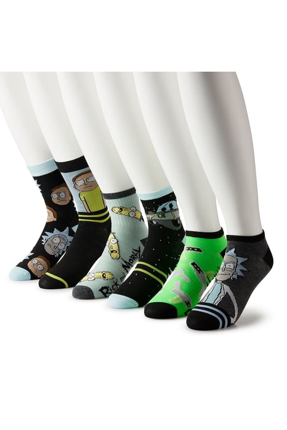 Men's The Simpsons 6-Pack Variety Socks, Size: 10-13, Grey