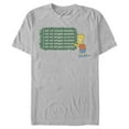 thumbnail image 1 of Men's The Simpsons Bart Chalkboard  Graphic Tee Silver 3X Large, 1 of 4
