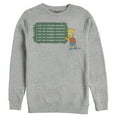 thumbnail image 1 of Men's The Simpsons Bart Chalkboard  Sweatshirt Athletic Heather Large, 1 of 4