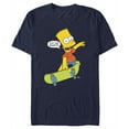 thumbnail image 1 of Men's The Simpsons Bart Eat My Shorts Graphic Tee Navy Blue Large, 1 of 5