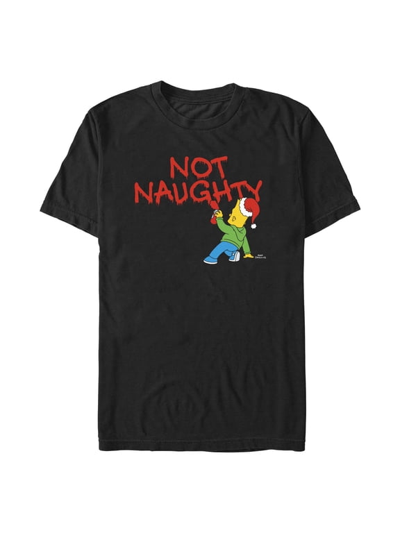 Men's The Simpsons Bart Not Naughty Graphic T-Shirt