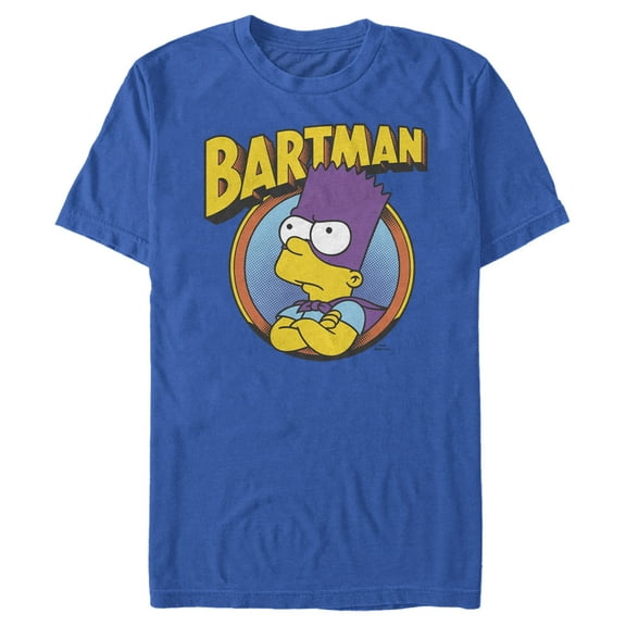 Men's The Simpsons Bartman  Graphic Tee Royal Blue 2X Large