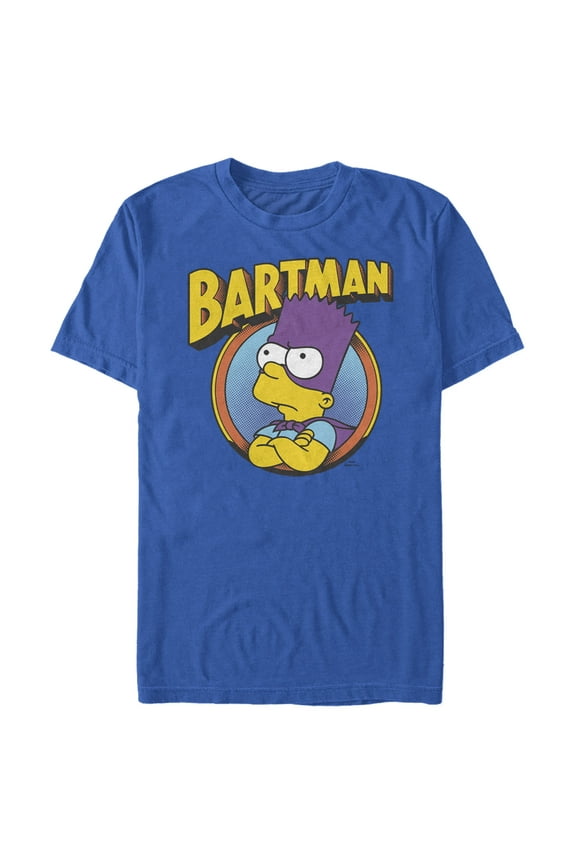Men's The Simpsons Bartman  Graphic Tee Royal Blue Medium